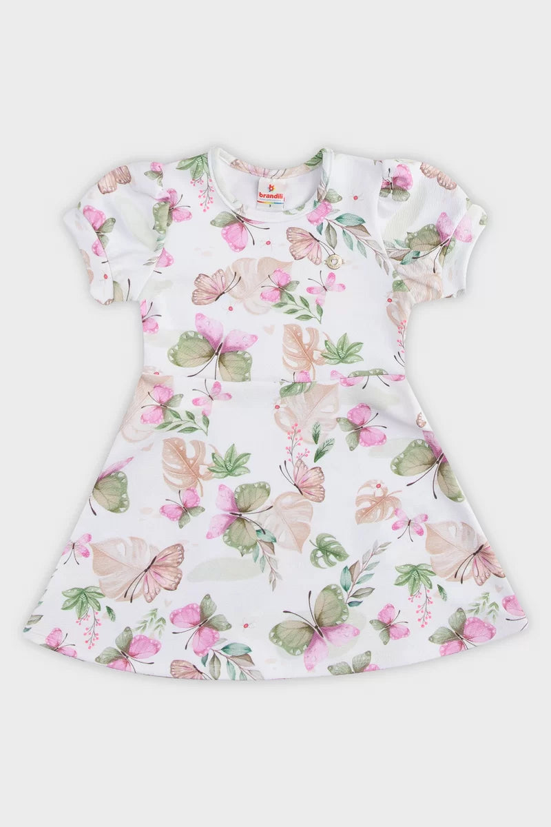 Vestido Brandili Infantil Estampado - Tamanho 1