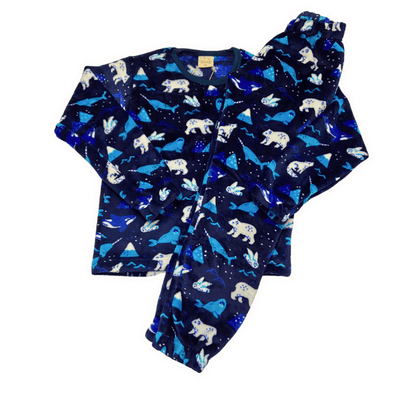 Pijama Menino Pelucinha Fleece Manta de Bebê - Tamanho 8 ao 12 - LP Premium