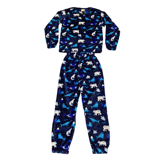 Pijama Menino Pelucinha Fleece Manta de Bebê - Tamanho 8 ao 12 - LP Premium