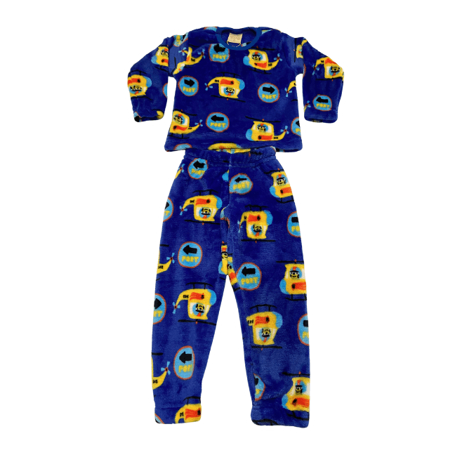 Pijama Menino Pelucinha Fleece Manta de Bebê - Tamanho 2 ao 6 - LP Premium