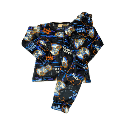 Pijama Menino Pelucinha Fleece Manta de Bebê - Tamanho 8 ao 12 - LP Premium