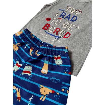 Conjunto Verão Menino 2 peças Regatinha + Shorts Tactel - do 1 ao 3