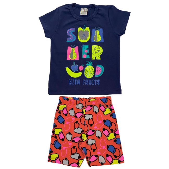 Conjunto Frutas Neon - Cato Lele - Tamanho 4 ao 8