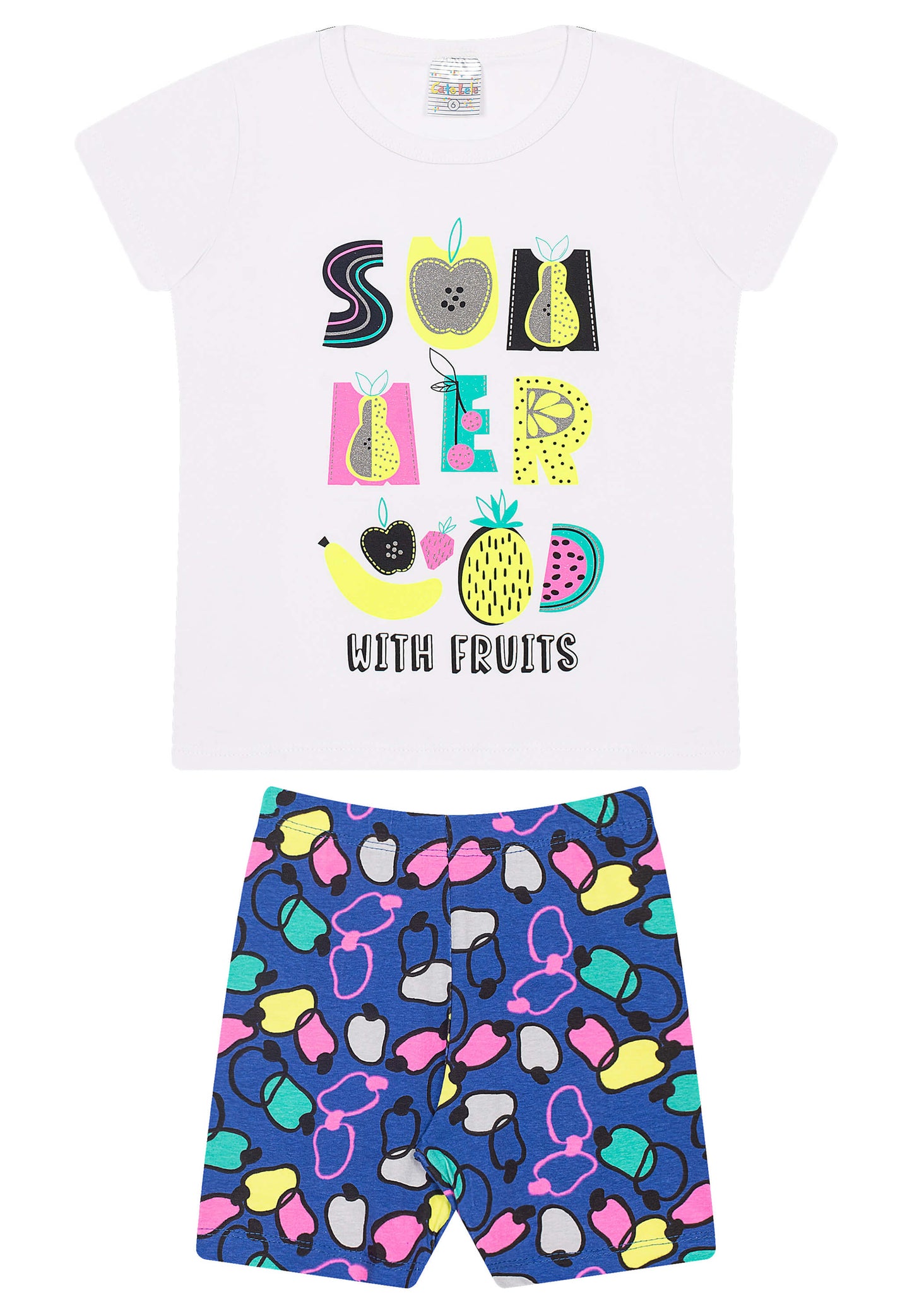 Conjunto Frutas Neon - Cato Lele - Tamanho 4 ao 8