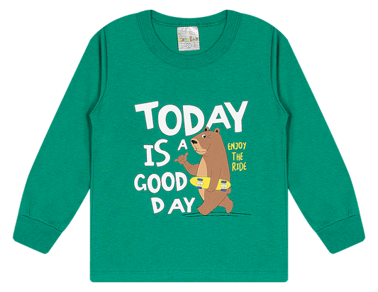 Camiseta Manga Longa Masculina - Good Day! Veste do 1 ao 3