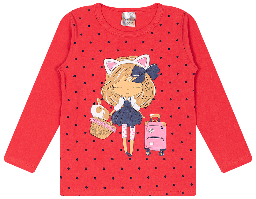 Blusa Manga Longa Feminina Cotton - Charming Girl - Garota Charmosa! Veste as pequenas do 4 ao 8