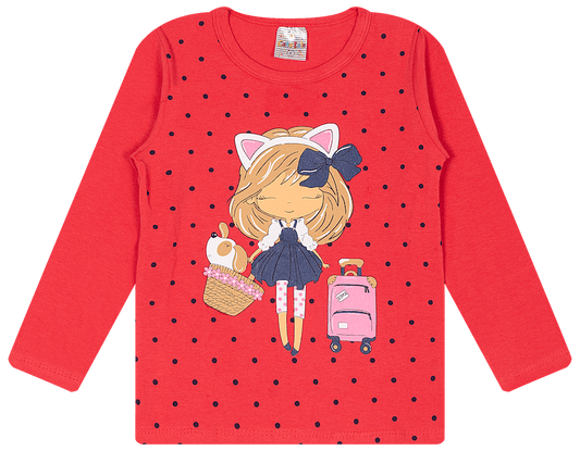 Blusa Manga Longa Feminina Cotton - Charming Girl - Garota Charmosa! Veste as pequenas do 4 ao 8