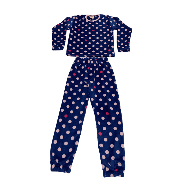 Pijama Menina Pelucinha Fleece Manta de Bebê - Tamanho 8 ao 12 - LP Premium