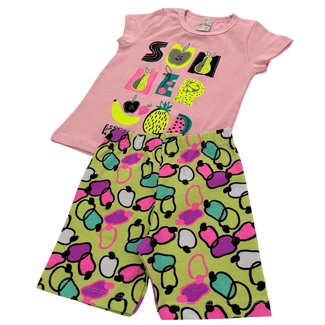 Conjunto Frutas Neon - Cato Lele - Tamanho 4 ao 8