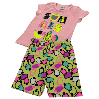 Conjunto Frutas Neon - Cato Lele - Tamanho 4 ao 8