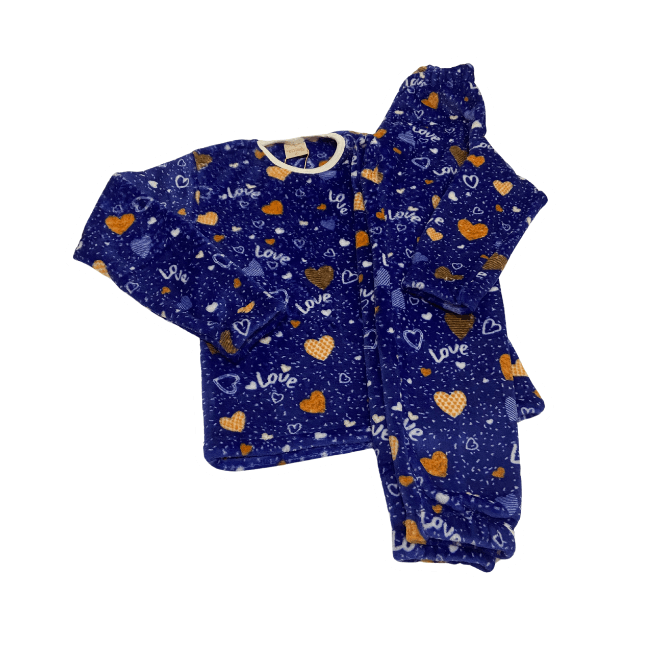 Pijama Menina Pelucinha Fleece Manta de Bebê - Tamanho 8 ao 12 - LP Premium