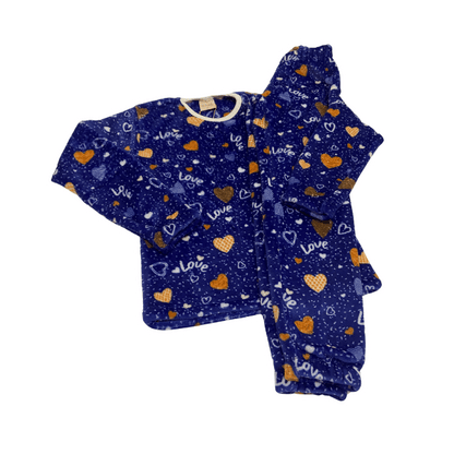 Pijama Menina Pelucinha Fleece Manta de Bebê - Tamanho 8 ao 12 - LP Premium