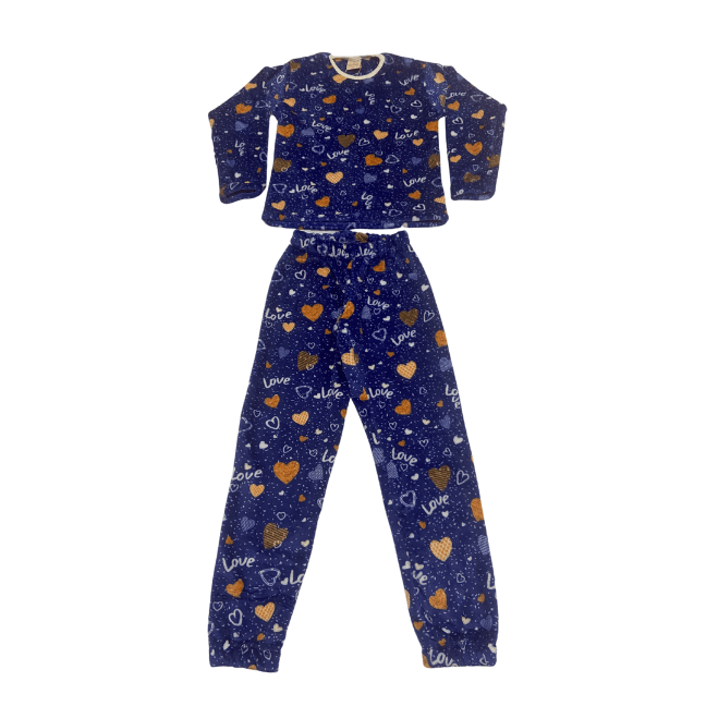 Pijama Menina Pelucinha Fleece Manta de Bebê - Tamanho 8 ao 12 - LP Premium