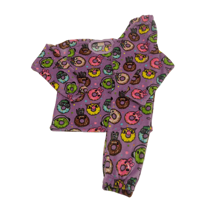 Pijama Menina Pelucinha Fleece Manta de Bebê - Tamanho 8 ao 12 - LP Premium