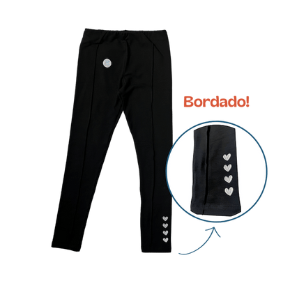 Calça Legging Feminina Com Bordado Brandili! Tamanho 12