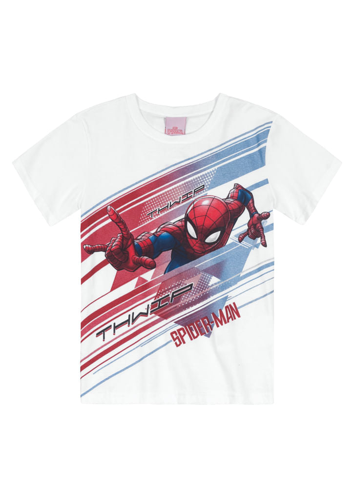 Camiseta Marvel Homem Aranha - Tamanho 4 ao 8 - Brandili