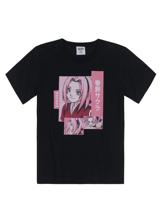 Camiseta Naruto Sakura - Tamanhos 6, 8, 10 e 14 - Brandili