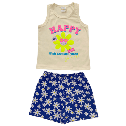 Conjunto Happy Flower - Cato Lele - Tamanho 4 ao 8