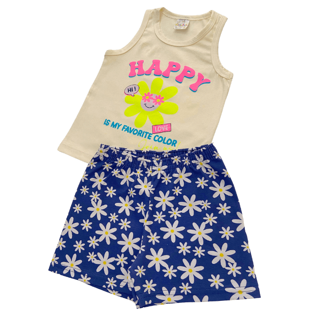 Conjunto Happy Flower - Cato Lele - Tamanho 4 ao 8