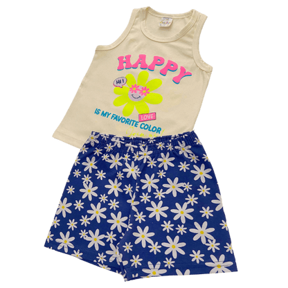 Conjunto Happy Flower - Cato Lele - Tamanho 4 ao 8