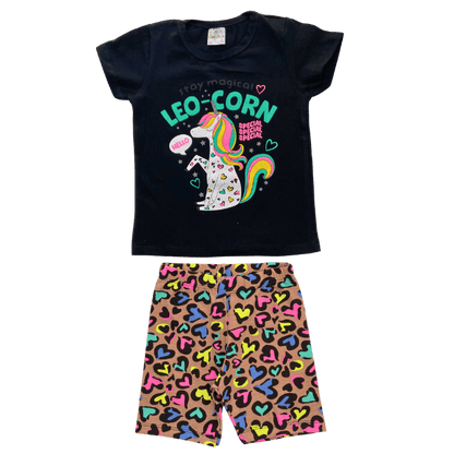 Conjunto Leo Corn Neon - Cato Lele - Tamanho 4 ao 8