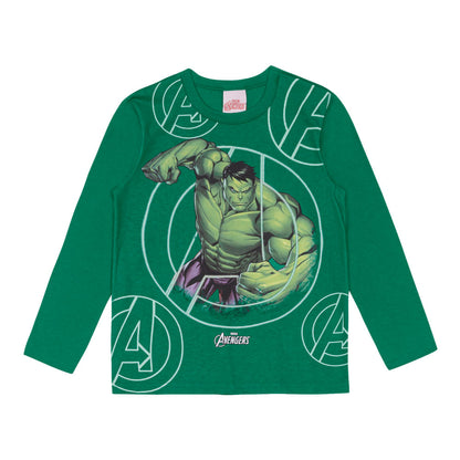 Camiseta Manga Longa Marvel Hulk - Tamanho 10 - Brandili