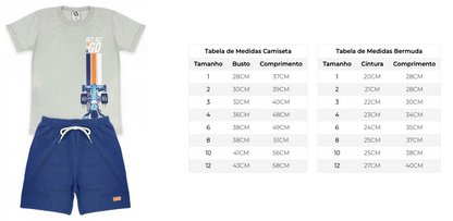 Conjunto Masculino Infantil Get Set Go - Tamanho 10