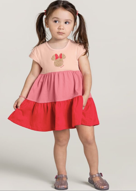 Vestido 3 Marias Disney Minnie Mouse - Tamanho 1 ao 3 - Brandili