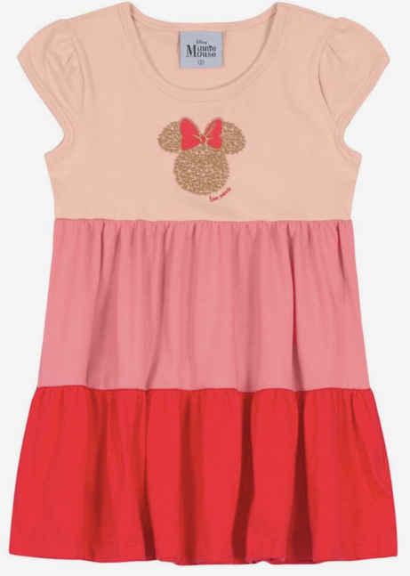 Vestido 3 Marias Disney Minnie Mouse - Tamanho 1 ao 3 - Brandili