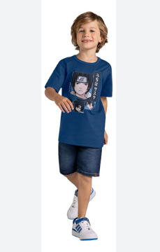 Camiseta Naruto Sasuke - Tamanho 8 - Brandili