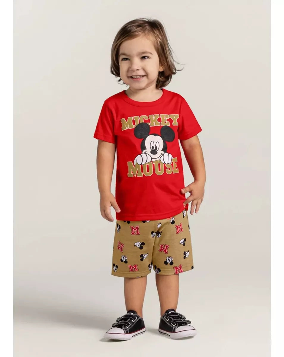 Conjunto Infantil Mickey Mouse - Tamanho 1 ao 3 - Brandili