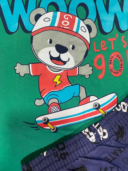 Conjunto Urso Skate Radical Woow - Cato Lele - do 1 ao 3