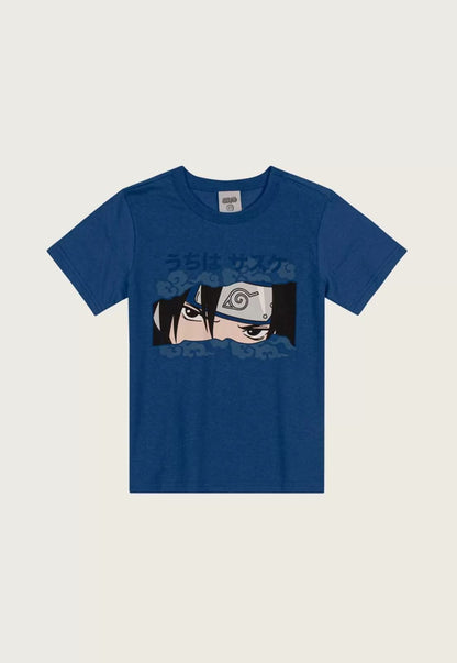 Camiseta Naruto Unissex  Sasuke Uchiha - Tamanho 6 e 8 - Brandili