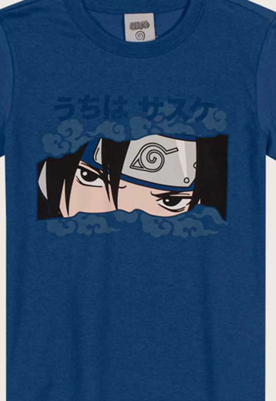 Camiseta Naruto Unissex  Sasuke Uchiha - Tamanho 6 e 8 - Brandili