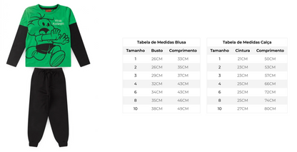 Conjunto Masculino Infantil Cebolinha - Turma da Mônica - Tamanho 10