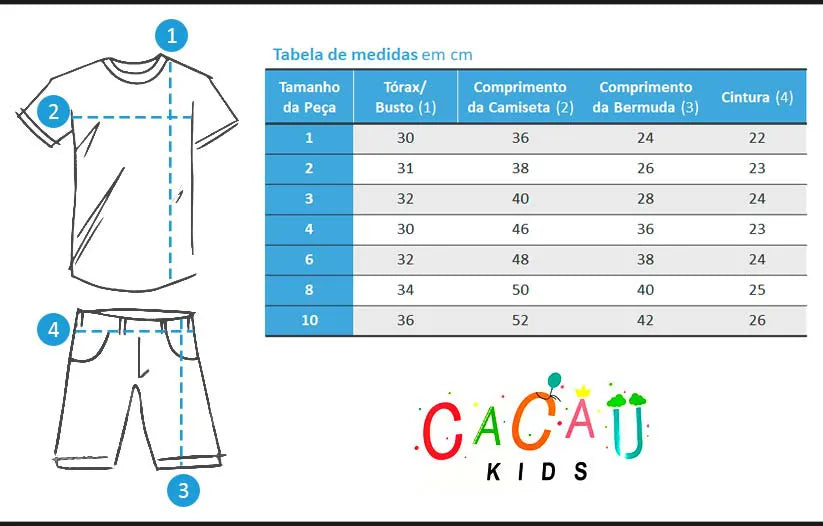 Conjunto Menino 2 peças Monstrinho com Peças Interativas - Cacau Kids - Tamanho 10