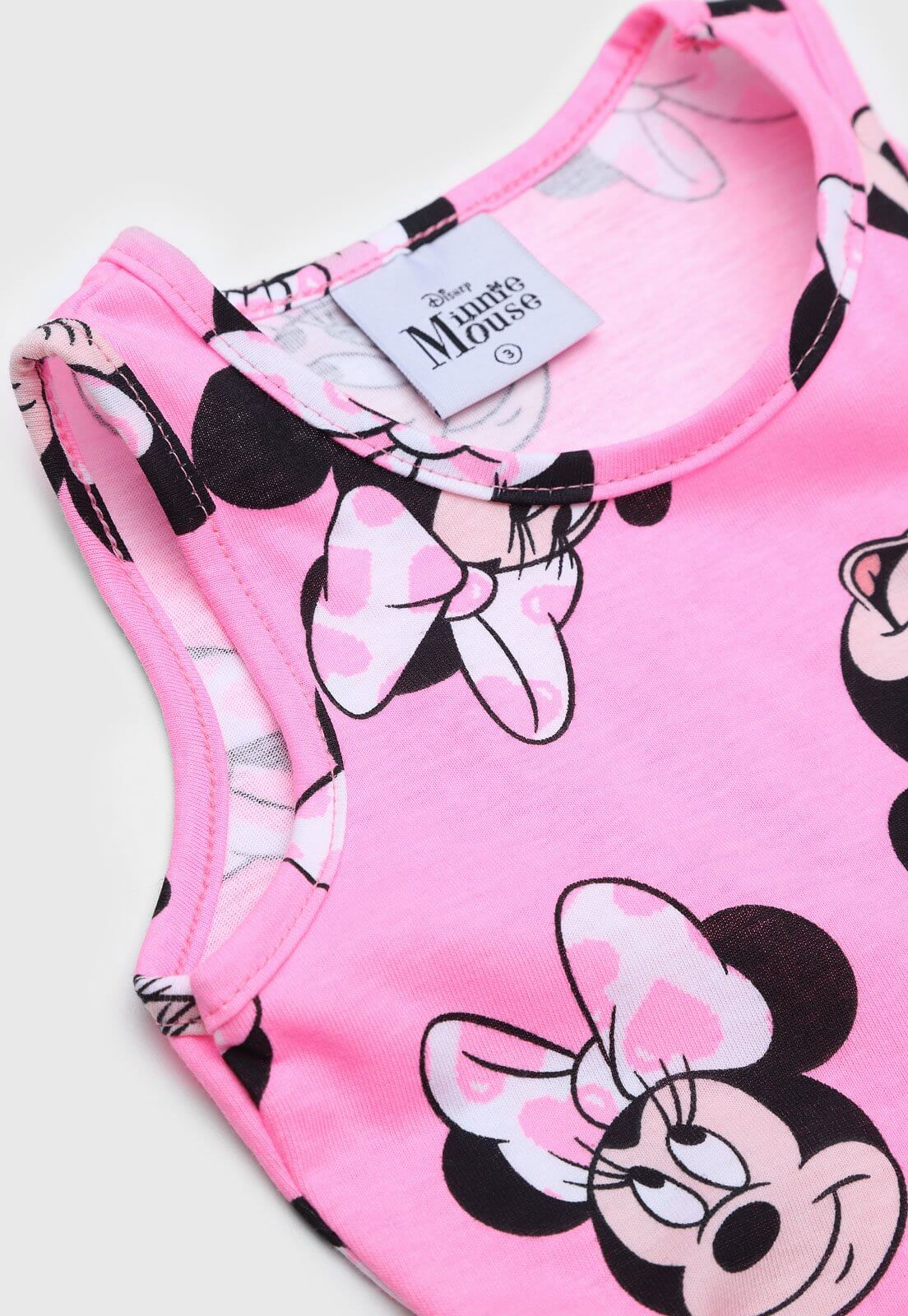 Vestido Regata Disney Minnie Mouse Brandili - Tamanho do 1 ao 3