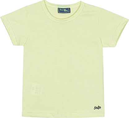 Camiseta em Meia Malha Lisa - Menino - Serelepe Kids - Tamanho 8