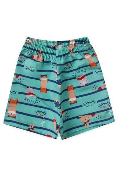 Conjunto Verão Menino 2 peças Regatinha + Shorts Tactel - do 1 ao 3