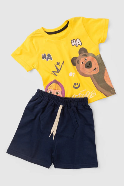 Conjunto Masculino Infantil Masha e o Urso - Tamanho do 1