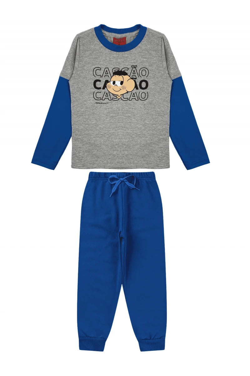 Conjunto Masculino Infantil Cascão - Turma da Mônica - Tamanho do 4 ao 10