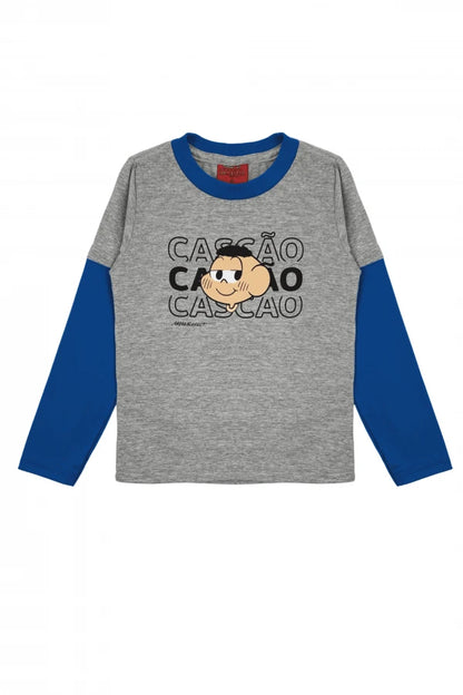 Conjunto Masculino Infantil Cascão - Turma da Mônica - Tamanho do 4 ao 10