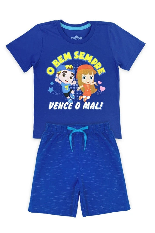 Conjunto Masculino Infantil O Bem Sempre Vence - Tamanho 4