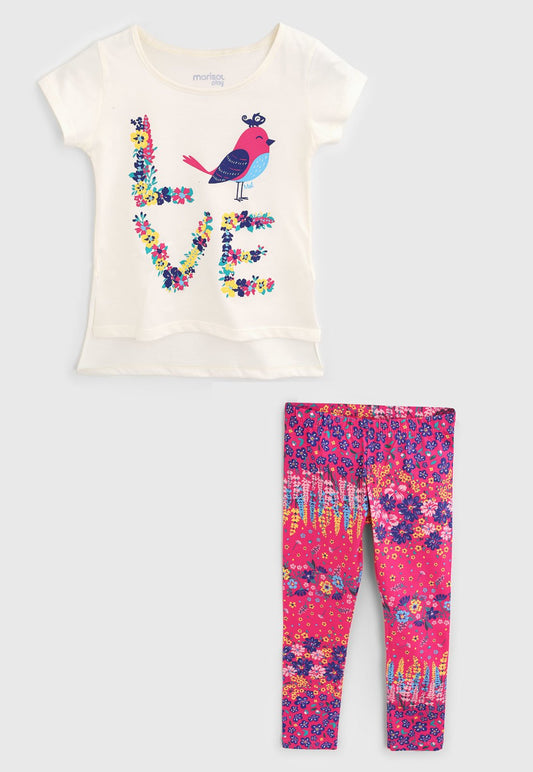 Conjunto Floral Blusa + Legging | Marisol Play - Tamanho 6